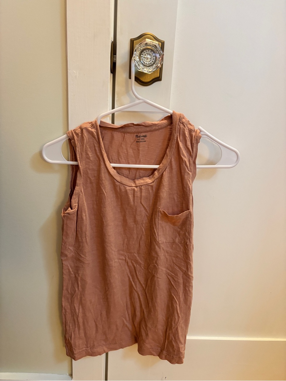 Madewell Women's Dusty Rose Sleeveless Pocket Tank